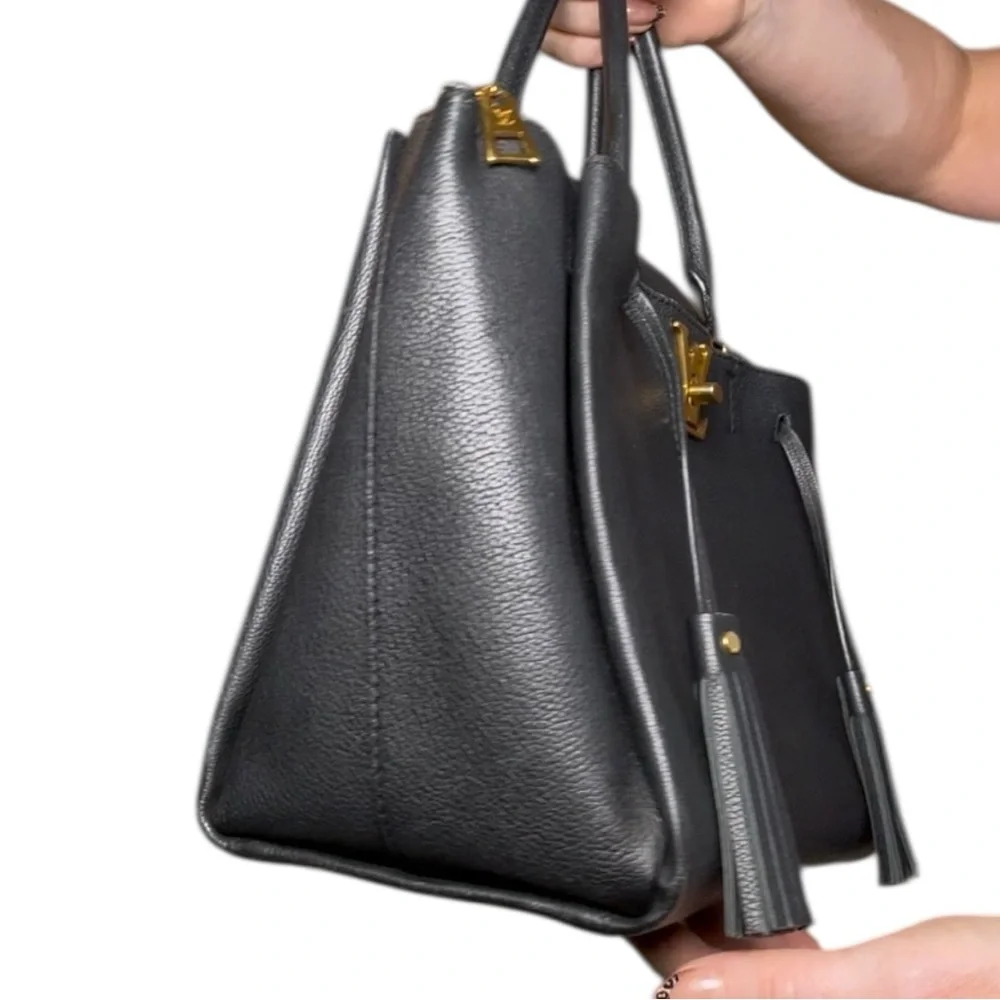 Louis Vuitton Lockmeto tote in black grained calfskin leather